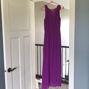 Bright Purple Sleeveless Maxi Dress